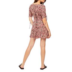 Free People Minidress Elegante da Donna con Lacci, Colore Antracite, Taglia L - Traspirante, con Decorazioni Intagliate, Tinta Unita, per Primavera, Tempo Libero e Feste - Product Image 2