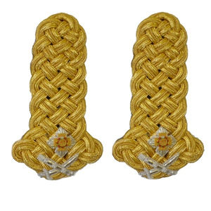 Tela de Encaje Bordada con Cuentas y Borlas Largas, Botón Clásico 3D, Insignias de Hombro con Epaulettes para Hombre y Mujer, Tamaño Personalizado - Product Image 1