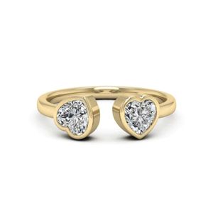 แหวนหมั้นผู้หญิง Toi et Moi รูปหัวใจ - Product Image 1