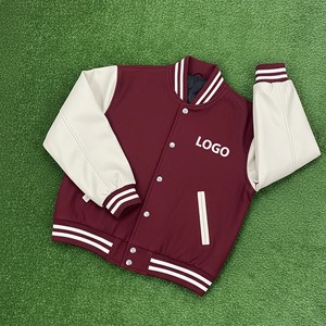 Chaqueta Universitaria Acolchada Holgada de Lana 100% de Alta Calidad para Invierno, Chaqueta Universitaria Informal de Piel de Oveja con Cuello Alto para Mujer - Product Image 2