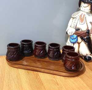 Plateau en bois d'acacia fait à la main, plateau de service pour le petit-déjeuner, la cuisine, l'hôtel, le restaurant ou la maison, table ottomane, présentoir - Product Image 3