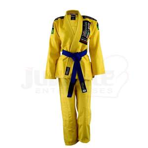 Profesional personalizado 100% algodón azul y blanco Gi BJJ Kimono liso Jiu Jitsu uniforme Unisex MMA pantalones cortos brasileño Jiu Jitsu - Product Image 1
