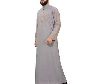 Elegant Casual <b>Men</b> <b>Thobe</b> Premium Tailored Arabic Jubba High Quality Islamic Robe Traditional Long Sleeve Cotton Hooded Muslim - Product Image 3