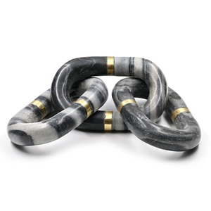 Precio razonable, calidad superior, lujo, Color negro, decoración del hogar, uso de cadena de mármol con incrustaciones de latón, trabajo hecho en La India - Product Image 2