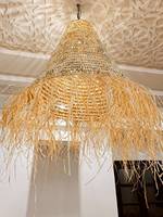 Luminaire en osier Abat-jour/suspension feuilles de palmier-fibre naturelle Maroc Emma gamme désert Seagrass