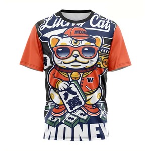 Camisetas Casuales de Cuello Redondo para Hombre, al por Mayor, de Alta Calidad, Lisas, con Logotipo Impreso Digital Personalizado, Corte Regular, Poliéster/Algodón, Secado Rápido - Product Image 2