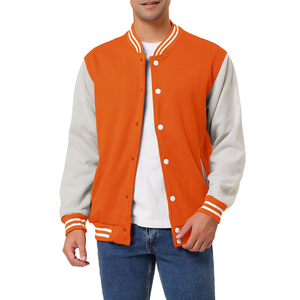 Wholesale Custom Coated Canvas Waterproof Windproof <b>Varsity</b> <b>Bomber</b> <b>Jacket</b> <b>Men</b> High Quality - Product Image 1