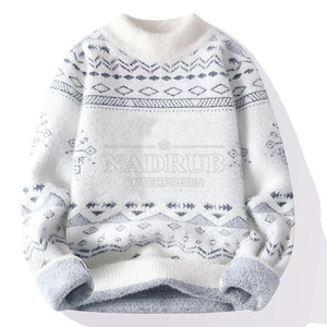 Pull en mohair 100% coton du meilleur matériau du fabricant pakistanais pulls respirants pour hommes de la saison d'hiver au prix d'usine - Product Image 4