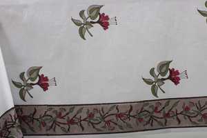 Wedding <b>Tablecloth</b> Salmon Pink Sage Green Delft Blue Indian Hand Block Printed <b>Tablecloth</b> Table Cover Linen Set - Product Image 3