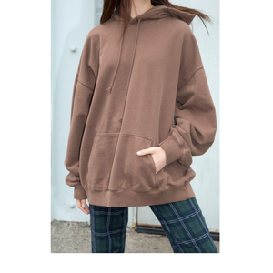 Sweats à capuche décontractés à manches longues pour femmes Sweats à capuche à cordon de serrage à la mode pour fournisseur d'hiver de BD - Product Image 4