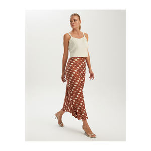 Jupe longue en satin imprimé à motifs pour femmes BGN Modèle S24S350 - Product Image 2