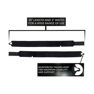 Poignets d'haltérophilie réglables avec boucles de pouce Poignets d'entraînement de musculation professionnels pour unisexe - Product Image 3