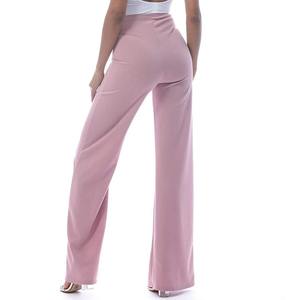 Pantalones Deportivos de Pierna Ancha con Frente Plano de Lona Sólida Personalizados al por Mayor para Mujer, Ropa de Calle, Pantalones para Correr - Product Image 3