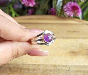 925 Solid Sterling <b>Silver</b> Amethyst Spinner Ring Best Design Classic Jewelry Oval Cut Gemstone Handmade Fashionable Parties - Product Image 3