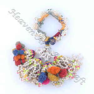 Proveedor de oro indio al por mayor raro antiguo indio Vintage auténtico BANJARA tribal brazalete tobillera borla vientre WB013 - Product Image 1