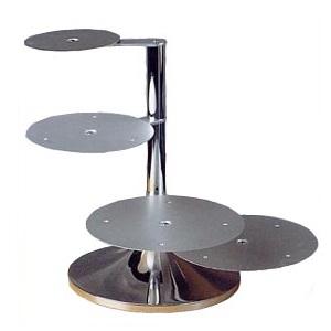 Soporte de pastel de metal chapado en oro de diseño real Soporte de pastel de fiesta de boda moderno redondeado de la mejor calidad - Product Image 4