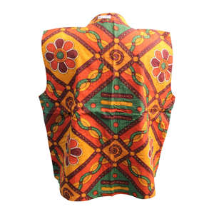 Chaqueta Kantha Unisex con Estampado Floral, Hecha a Mano, para Verano, con Capucha y Reversible, Accesorio de Moda - Product Image 6