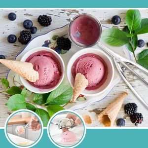 Customized Logo Stainless Steel Ice Cream Scoop with Comfortable Handle <b>Dishwasher</b> Safe and Reusable Kitchen Tool - Product Image 6