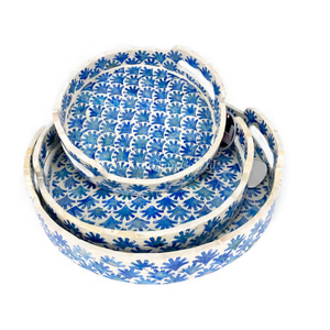 Plateau rond moderne en nacre pour la décoration de la maison, plateau de service naturel, plateau en coquille, fabriqué directement au Vietnam - Product Image 4