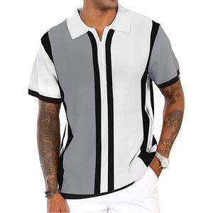 Camiseta para hombre Camisas cubanas de manga corta con botones Polo para hombre con diseño y logotipo personalizado de Dress Sports - Product Image 1