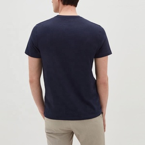 Camiseta con logotipo de marca personalizado, venta al por mayor de camisetas de algodón 100% lisas de color liso con cuello redondo y cuello redondo, Camiseta deportiva para hombre - Product Image 5