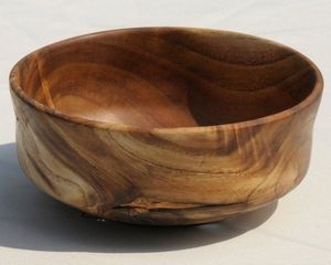 งานฝีมือทำมือ ชามไม้เอนกประสงค์ สำหรับใส่ผลไม้หรือสลัด สไตล์วินเทจ คุณภาพสูง แบบเรียบง่ายสไตล์บ้านไร่ - Product Image 5