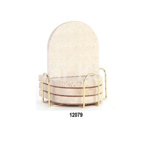 Whole Selling Round Drink <b>Marble</b> <b>Coasters</b> for Housewarming Gift Anniversary Office Protect Counter tops Decoration - Product Image 3