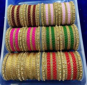 NICE WS internacional multi color brazaletes metálicos hermosa jurra alta calidad brazaletes de metal irrompibles Churia nupcial Churian - Product Image 6