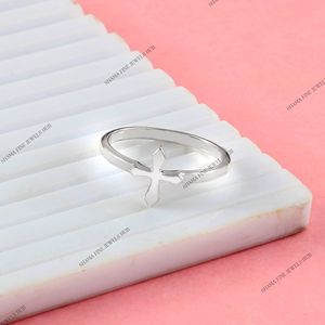 แหวนเงินแท้สีเงิน925รูปพระเยซูแหวนมินิมอลสำหรับผู้หญิงเครื่องประดับคริสเตียนแบบเรียบง่าย - Product Image 5