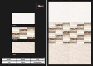 กระเบื้องบุผนังเซรามิกขนาด 300x600 มม. สำหรับห้องน้ำ ห้องครัว ผิวมันเงา/ด้าน ลายแกะสลักแบบนูน ดีไซน์ตกแต่งผนังภายในสุดหรู - Product Image 2