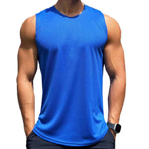 Camiseta sin mangas de algodón para hombre, suave, flexible, cómodo, transpirable, adecuado para entrenamiento activo o ropa de ocio - Product Image 1