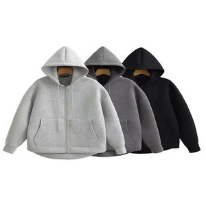 Full Zip Cotton <b>Fleece</b> <b>Hoodie</b> For <b>Women</b> Lightweight And Cozy Sweatshirt With Hood Stylish And Functional For Fall And Winter Use - Product Image 1