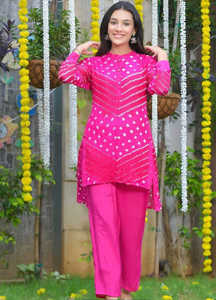 Meilleure vente Bandej imprimé pour femmes pour les tenues de soirée Ensemble décontracté Chemise et pantalon avec col et boutons de fermeture au meilleur prix - Product Image 4