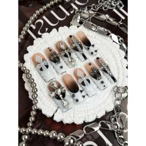 Sacred Noir Press on Nail Cross Design - Product Image 3