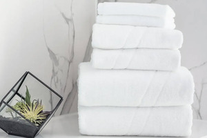 High Quality 100% Ring Spun Cotton Hotel Spa <b>Towel</b> Sets Durable and <b>Quick</b>-<b>Dry</b> Woven Textiles - Product Image 4