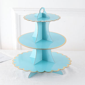 Festa di compleanno usa e getta <span class=keywords><strong>torta</strong></span> di carta porta pasticceria espositore torre 3 tier <span class=keywords><strong>torta</strong></span> stand cupcake stand espositore <span class=keywords><strong>cartone</strong></span> da esposizione - Product Image 5