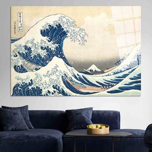 Lienzo Impreso de la Gran Ola de Hokusai: Arte Marino para Decoración del Hogar, ARTE EN VIDRIO TEMPLADO - Product Image 1
