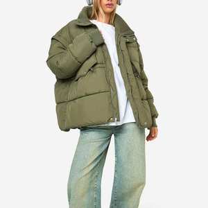 Vestes bouffantes pour femmes de qualité supérieure Veste bouffante à manches longues de couleur personnalisée coupe ajustée fermeture éclair à la mode Veste bouffante pour femmes - Product Image 3