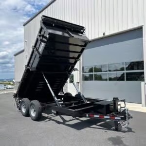 Remorque à benne basculante noire 6x10 48 côtés hauts 3-10 tonnes d'occasion abordable à vendre - Product Image 3