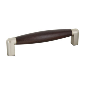 Maniglia Art. 4090 Noce Nichel Satinato Mm.128(a) - Product Image 1