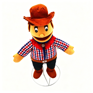 Marioneta de mano de vaquero, marioneta de peluche de vaquero del oeste, marioneta de ventrilogía de cuerpo completo, marioneta para juegos de rol infantiles, personaje de vaquero de peluche - Product Image 4