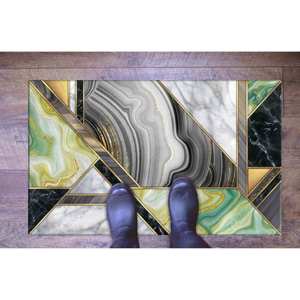 Tapis en marbre vert, tapis décoratif, tapis en marbre, tapis modernes, tapis de luxe, tapis en velours - Product Image 5