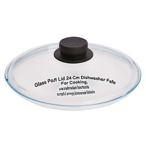 Glass <b>Pot</b> <b>Lid</b> 24 Cm Dishwasher Safe For Cooking - Product Image 2