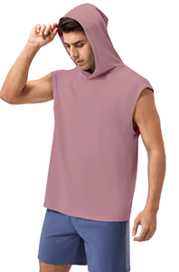 Camiseta Deportiva sin Mangas con Capucha para Hombre, Estilo Urbano, Corte Musculoso, Informal, para Gimnasio, Ligera - Product Image 2