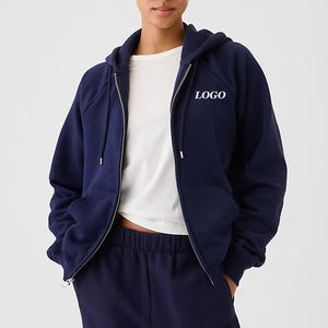 Sweat à capuche en polaire uni pour femme, design à prix d'usine avec logo personnalisable, pour la saison froide, coupe confortable avec cordon de serrage, 2026 - Product Image 1