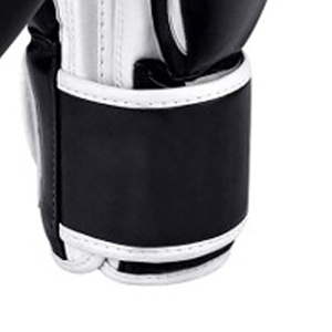 Guantes de Boxeo de Cuero Negro de 10 Onzas con Cierre de Velcro, Guantes de Entrenamiento de Dedos Completos para Adultos - Product Image 5