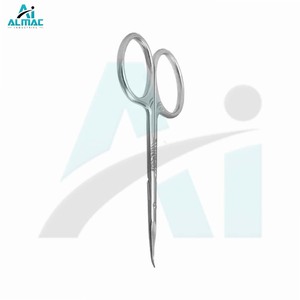 ALMAC OEM Tijeras para cutículas Cuchillas de punta fina con logotipo personalizado Recorte suave de cutícula Perfecto para el cuidado profesional de las uñas - Product Image 3