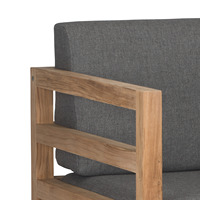 Nouvelle Arrivée Abimanyu - Chaise de Club Extérieure Minimaliste en Teck Durable, Rotin et Plastique pour Jardin, Salon, Hôtels, Villas