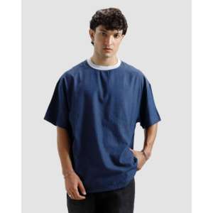 เสื้อยืดเดนิมพื้นฐาน ผ้าฝ้าย 100% 180 กรัม ระบายอากาศได้ดีและกันยับ ทรงพอดีตัว พร้อมโลโก้และตัวอักษรพิมพ์ซิลค์สกรีน - Product Image 4