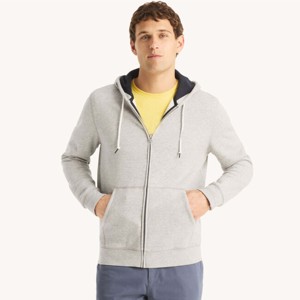 Sweat à capuche zippé pour homme-Tissu polaire doux-Idéal pour un usage quotidien et une superposition par temps frais - Product Image 1